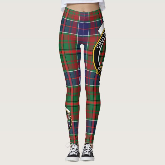 Scotstee Clan Adam Ancient Crest Tartan Vrouwen Leggings (Voorkant)