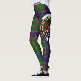 Scotstee Clan Adam Hunting Crest Tartan Women Leggings