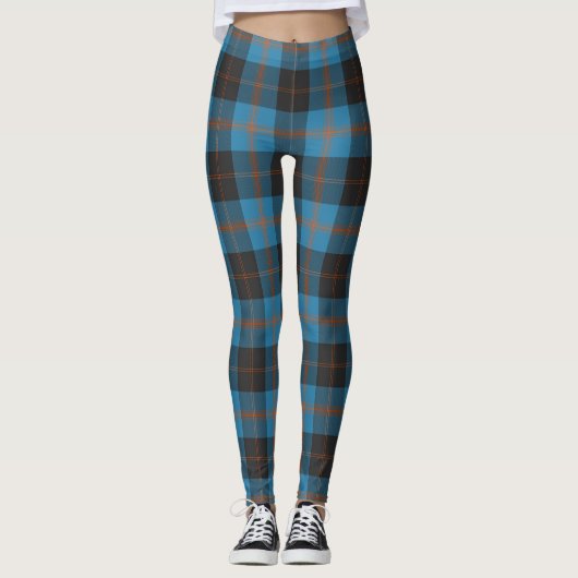 Scotstee Clan Angus Ancient Tartan Vrouwelijke Leg Leggings (Voorkant)