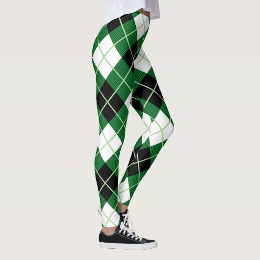 Scotstee Clan Argyle Diagonal Diamond Tartan Vrouw Leggings (Rechts)