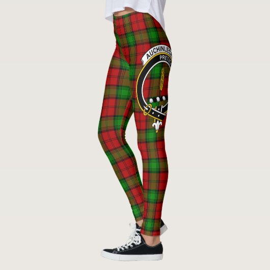 Scotstee Clan Auchinleck Crest Tartan Vrouwen Leggings (Links)