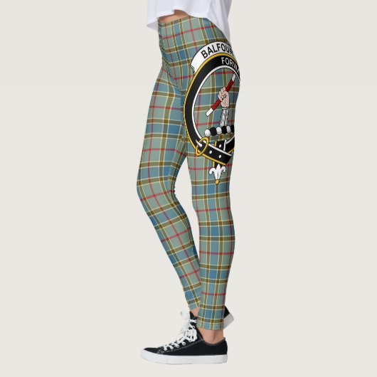 Scotstee Clan Balfour Crest Tartan Vrouwen Legging (Links)