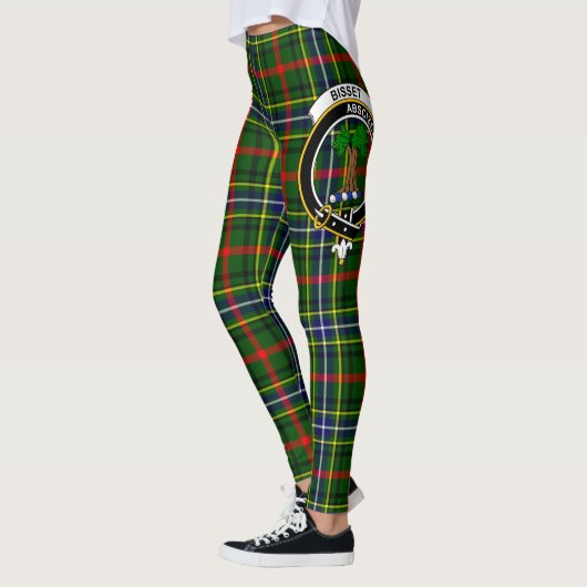 Scotstee Clan Bisset Crest Tartan Vrouwen Leggings (Links)