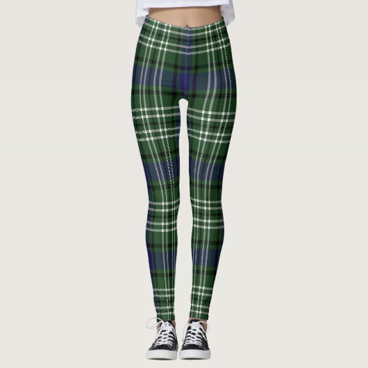 Scotstee Clan Blyth Tweeside District Tartan Vrouw Leggings (Voorkant)