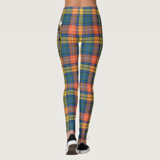 Scotstee Clan Buchanan Ancient Crest Tartan Vrouwe Leggings (Achterkant)