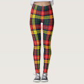 Scotstee Clan Buchanan Modern Tartan Vrouwen Legge Leggings (Voorkant)