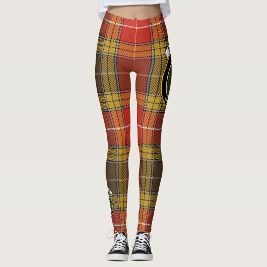 Scotstee Clan Buchanan Old Set Weathered Crest Tar Leggings (Voorkant)