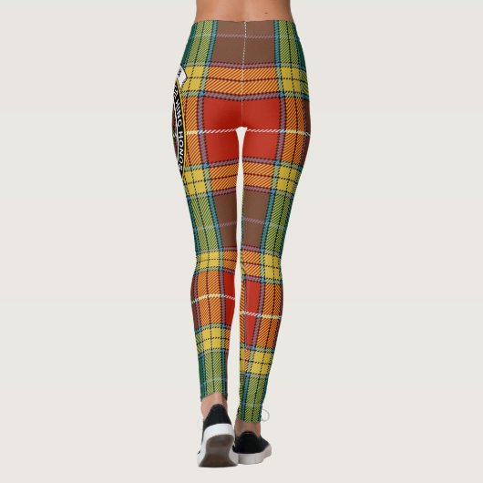 Scotstee Clan Buchanan Old Sett Crest Tartan Vrouw Leggings (Achterkant)