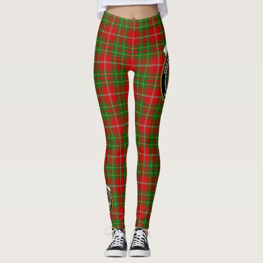 Scotstee Clan Burnett Crest Tartan Vrouwen Legging (Voorkant)