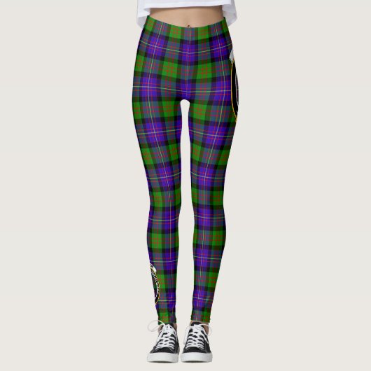 Scotstee Clan Cameron Crest Tartan Vrouwen Legging (Voorkant)