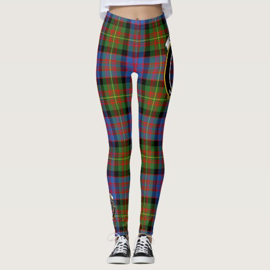 Scotstee Clan Carnegie Ancient Crest Tartan Vrouwe Leggings (Voorkant)