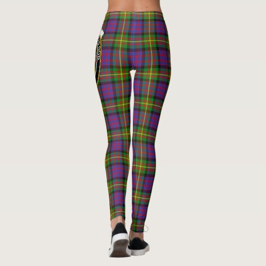 Scotstee Clan Carnegie Crest Tartan Vrouwen Leggin Leggings (Achterkant)