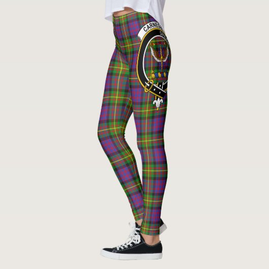 Scotstee Clan Carnegie Crest Tartan Vrouwen Leggin Leggings (Links)