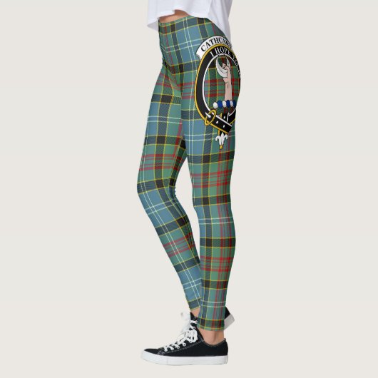 Scotstee Clan Cathcart Crest Tartan Vrouwen Leggin Leggings (Links)