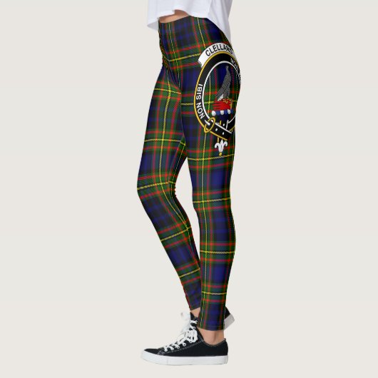 Scotstee Clan Clelland Crest Tartan Vrouwen Leggin Leggings (Links)