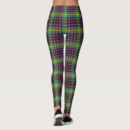 Scotstee Clan Clephane Crest Tartan Vrouwen Leggin Leggings (Achterkant)