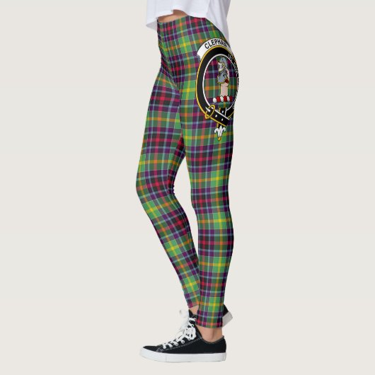 Scotstee Clan Clephane Crest Tartan Vrouwen Leggin Leggings (Links)
