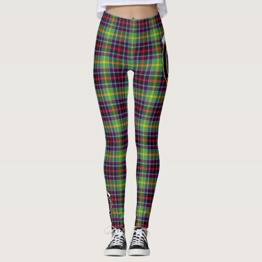 Scotstee Clan Clephane Crest Tartan Vrouwen Leggin Leggings (Voorkant)