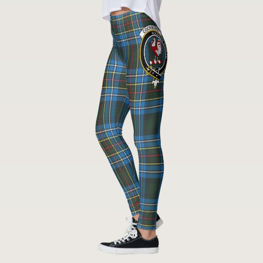 Scotstee Clan Cockburn Crest Tartan Vrouwen Leggin Leggings (Links)
