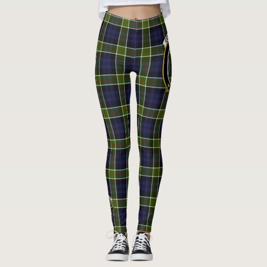 Scotstee Clan Colquhoun Crest Tartan Vrouwen Legge Leggings (Voorkant)