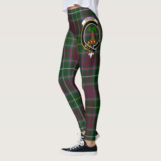 Scotstee Clan Crosbie Crest Tartan Vrouwen Legging (Links)