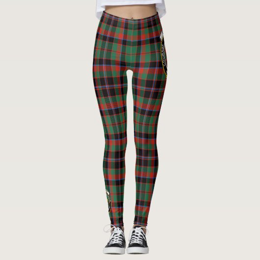 Scotstee Clan Cumming Hunting Ancient Crest Tartan Leggings (Voorkant)