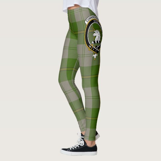 Scotstee Clan Cunningham Dress Green Dancers Crest Leggings (Links)