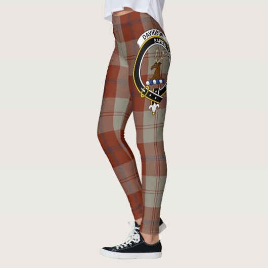Scotstee Clan Davidson Dress Dancers Crest Tartan Leggings (Links)