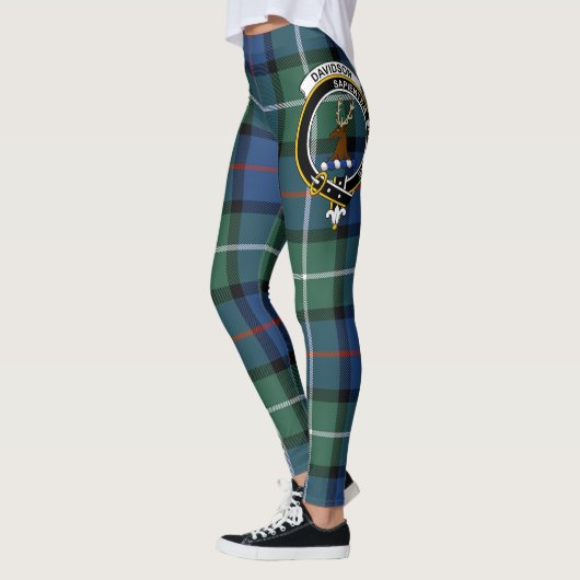Scotstee Clan Davidson Of Tulloch Crest Tartan Leggings (Links)