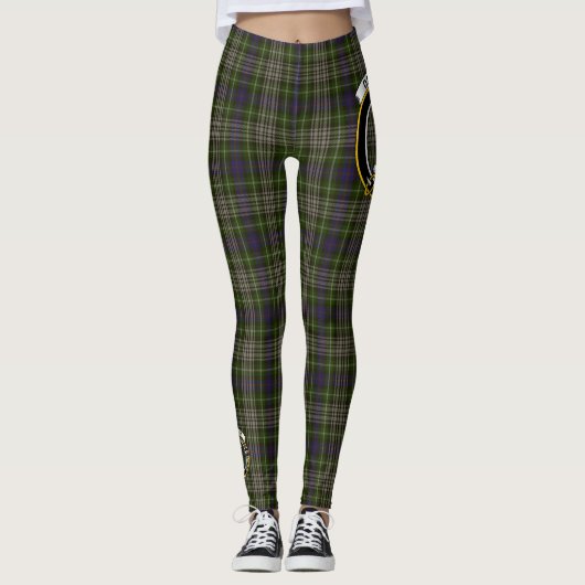 Scotstee Clan Davidson Tulloch Dress Crest Tartan Leggings (Voorkant)