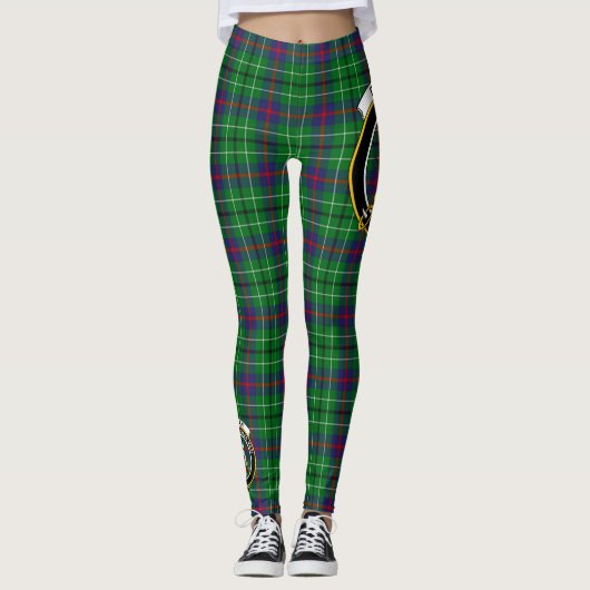 Scotstee Clan Duncan Modern Crest Tartan Vrouwen Leggings (Voorkant)