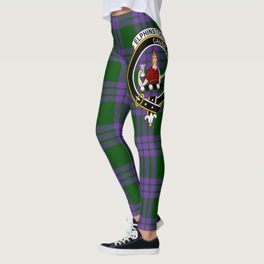 Scotstee Clan Elphinstone Crest Tartan Vrouwen Leggings (Links)