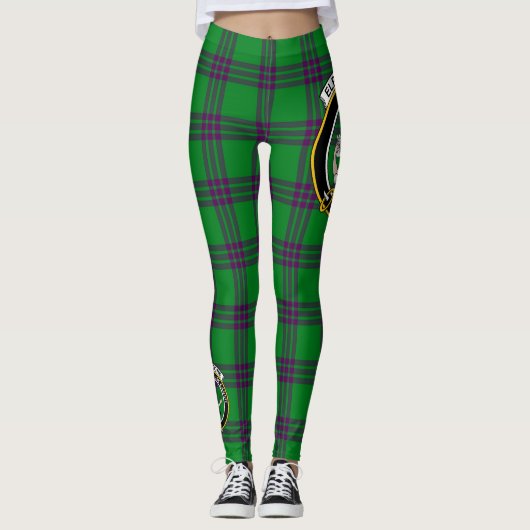 Scotstee Clan Elphinstone Hunting Crest Tartan Leggings (Voorkant)