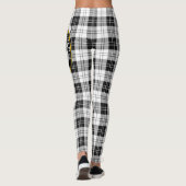 Scotstee Clan Erskine Black en White Crest Tartan Leggings (Achterkant)