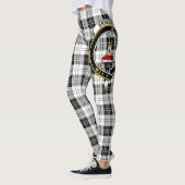Scotstee Clan Erskine Black en White Crest Tartan Leggings (Links)