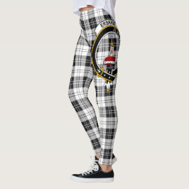 Scotstee Clan Erskine Black en White Crest Tartan Leggings