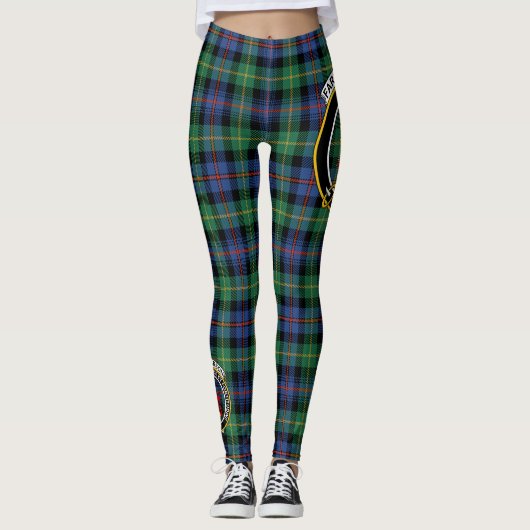 Scotstee Clan Farquharson Ancient Crest Tartan Leggings (Voorkant)