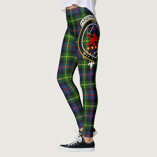 Scotstee Clan Farquharson Modern Crest Tartan Wome Leggings (Links)