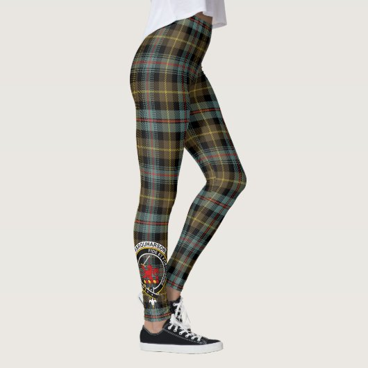 Scotstee Clan Farquharson Weathered Crest Tartan Leggings (Rechts)