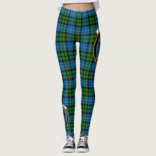 Scotstee Clan Fletcher Crest Tartan Vrouwen Leggin Leggings (Voorkant)