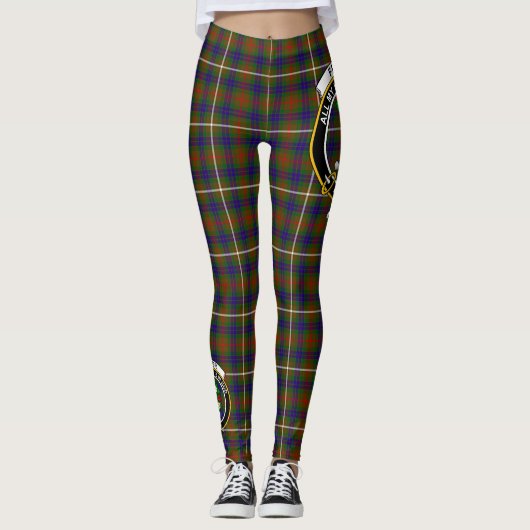 Scotstee Clan Fraser Hunting Crest Tartan Women Leggings (Voorkant)