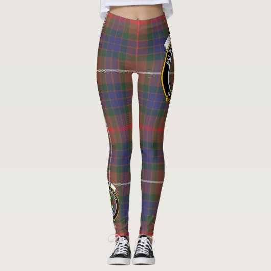 Scotstee Clan Fraser Hunting Modern Crest Tartan Leggings (Voorkant)