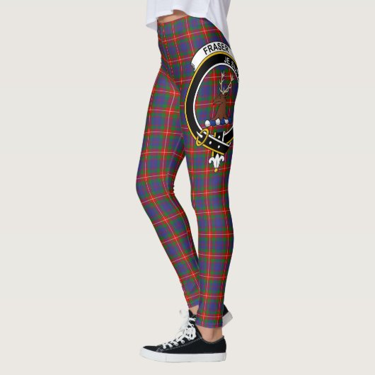 Scotstee Clan Fraser van Lovat Crest Tartan Women Leggings (Links)