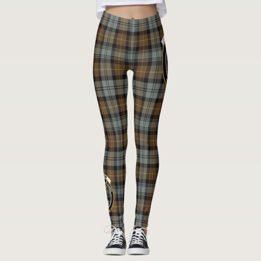 Scotstee Clan Gordon Weathered Crest Tartan Vrouwe Leggings (Voorkant)