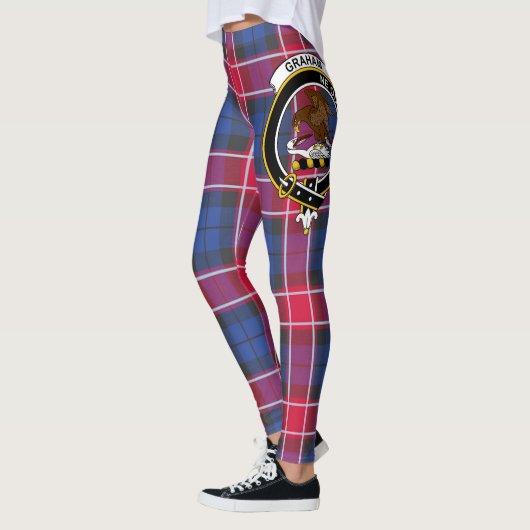 Scotstee Clan Graham of Menteith Pink Crest Tartan Leggings (Links)