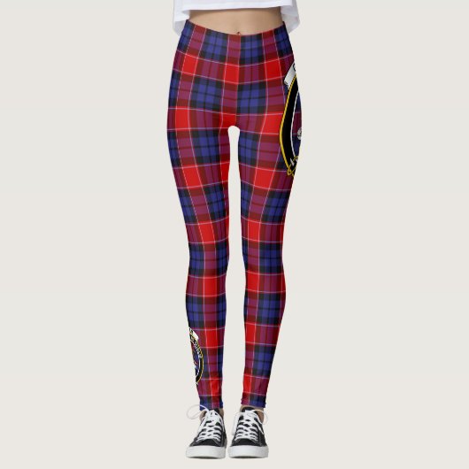 Scotstee Clan Graham of Menteith Red Crest Tartan Leggings (Voorkant)
