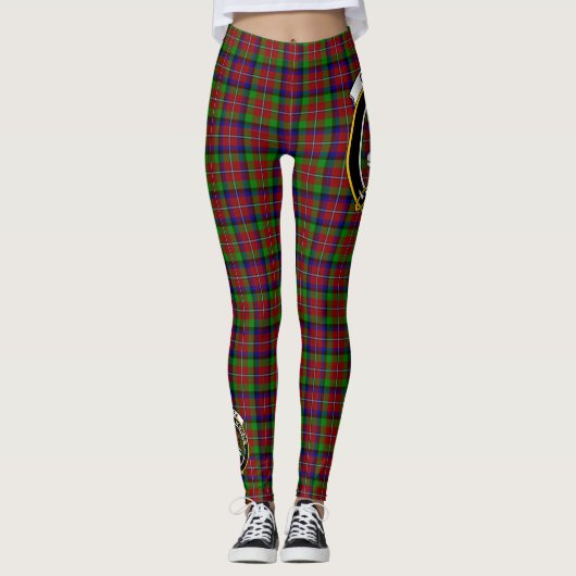 Scotstee Clan Graham Red Crest Tartan Vrouwen Leggings (Voorkant)