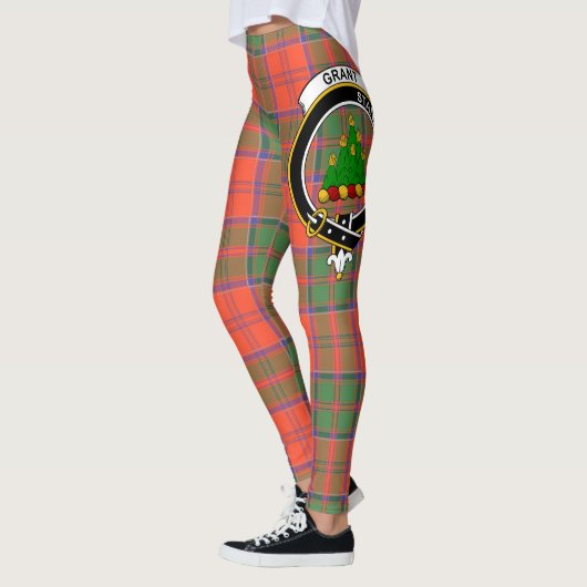 Scotstee Clan Grant Ancient Crest Tartan Vrouwen Leggings (Links)