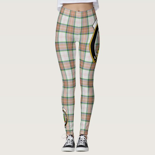 Scotstee Clan Grant of Auchsmencrest Tartan Leggings (Voorkant)