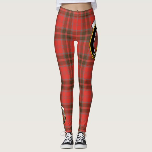 Scotstee Clan Grant Weathered Crest Tartan Vrouwen Leggings (Voorkant)